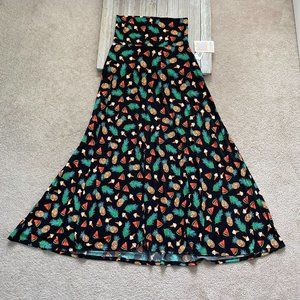 LuLaRoe Tropical Print Maxi Skirt Womens Size XS Slinky Vacation Summer Fun Cute